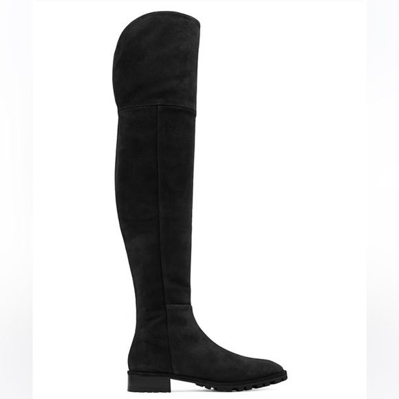 Stuart Weitzman Amber Over the Knee Boot Suede Black Size 7 - Picture 2 of 16